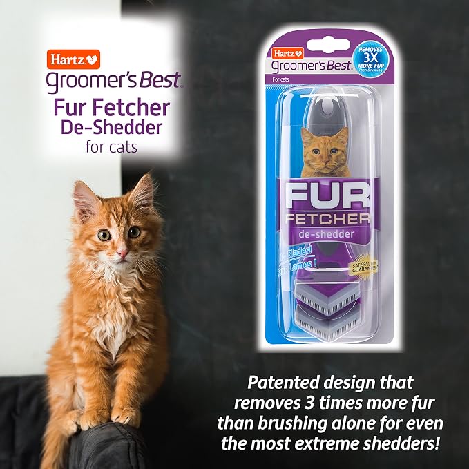 Hartz Groomer's Best Fur Fetcher De-Shedder Cat Brush - Image 3