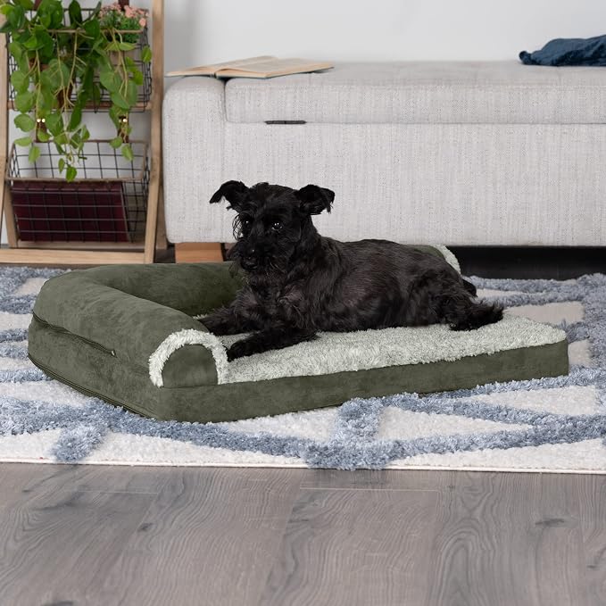 Furhaven Cooling Gel Dog Bed for Medium/Small Dogs w/ Removable Bolsters & - Image 3