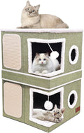 2-Story Cat House for Indoor Cats, Dual-Purpose Cave Bed by Unknown
