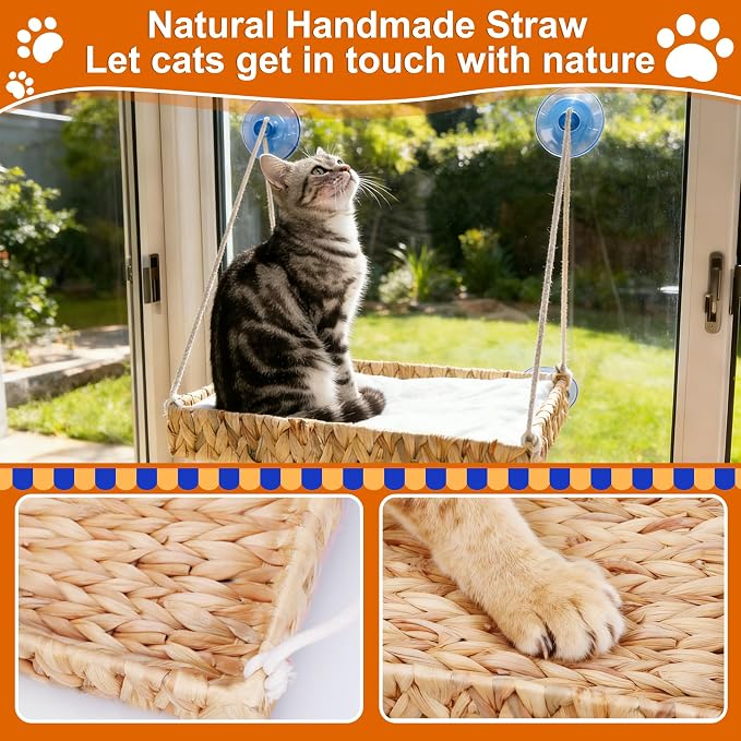 Cat Window Perch with Industrial-Grade Suction Cups and Ball Toy, Cat Window - Image 4