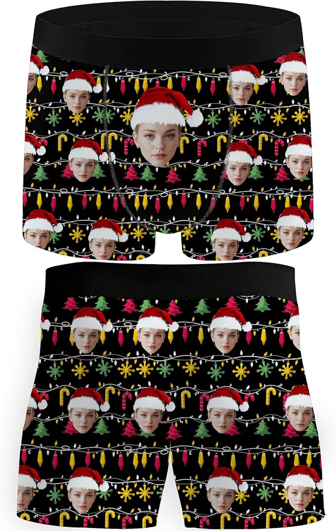 M YESCUSTOM Custom Faces Funny Short Briefs Gift by MYESCUSTOM