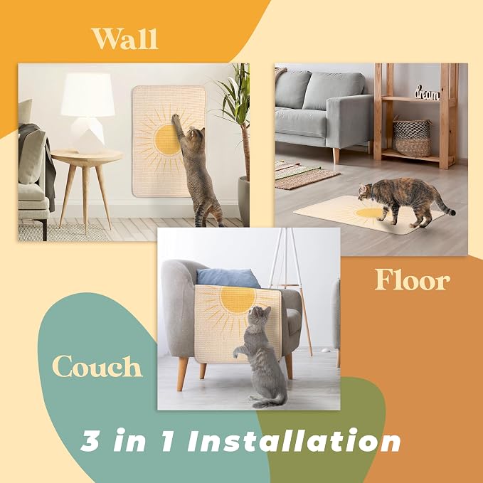 Sisal Scratcher, Cat Wall Scratcher, Couch Protector from Cat Scratching - Image 3