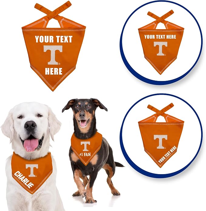 Pets First NCAA Tennessee Volunteers Personalized Tie Around Bandana - Image 4