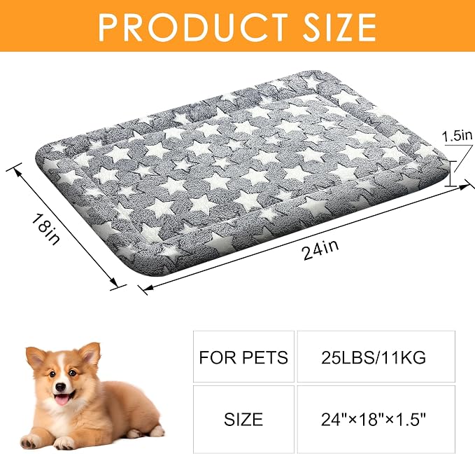 4 Pcs Washable Dog Bed Plush Orthopedic Outdoor Crate Mat - Image 7