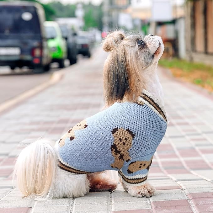 Small Dog Sweaters Cute Bear Dog Cardigans Clothes - Image 8
