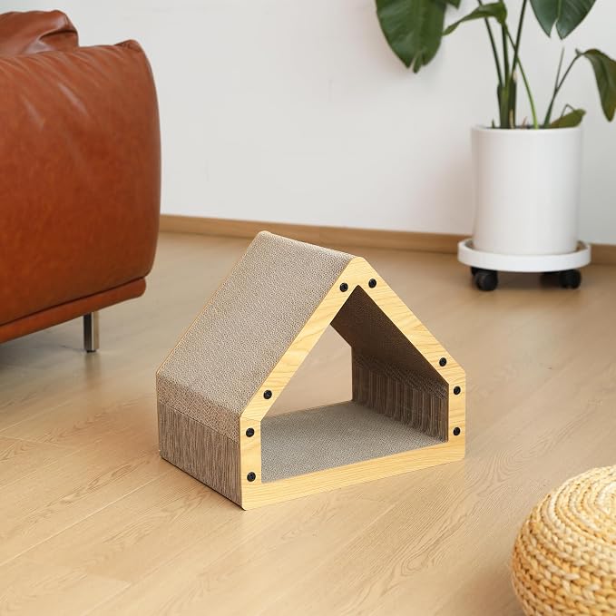 FUKUMARU Cat Scratcher House, Cozy Cardboard Design, Safe and Secure - Image 6