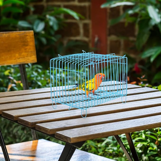 POPETPOP Travel Carrier for Birds, Iron Bird Travel Carrier Cage, Portable - Image 6