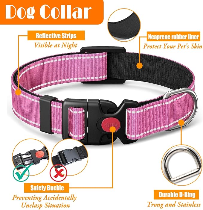 No Pull Dog Harness, Collar & Leash Set | Includes Dog Seat Belt, Collapsible - Image 6