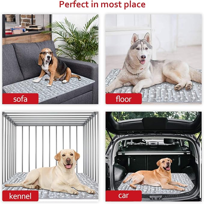Dog Crate Mat 2 Pack, Soft Dog Bed Mat - Image 6