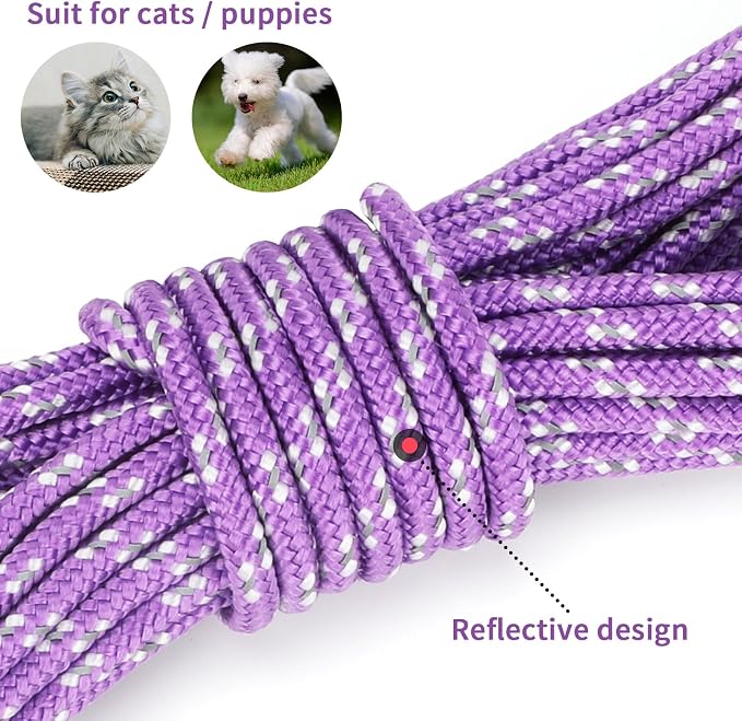 Rypet Reflective Cat Long Leash - 15 FT Escape Proof Walking Leads Yard Long - Image 5