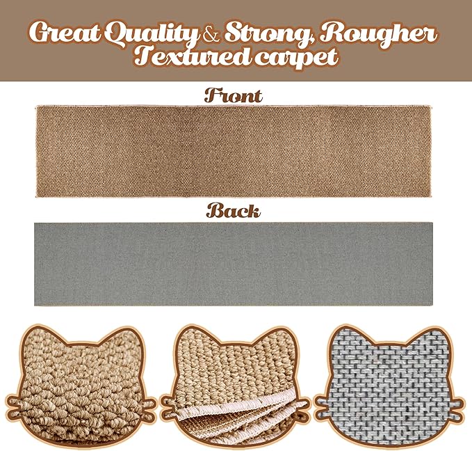 80"x15.7" Cat Wall Scratching Mat, Extra Large Cat Climbing Carpet - Image 2