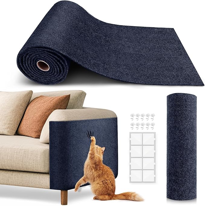 78.7"x15.8" Cat Scratch Mat, Trimmable Self-Adhesive Carpet, DIY Climb Cat by VIVOYAN