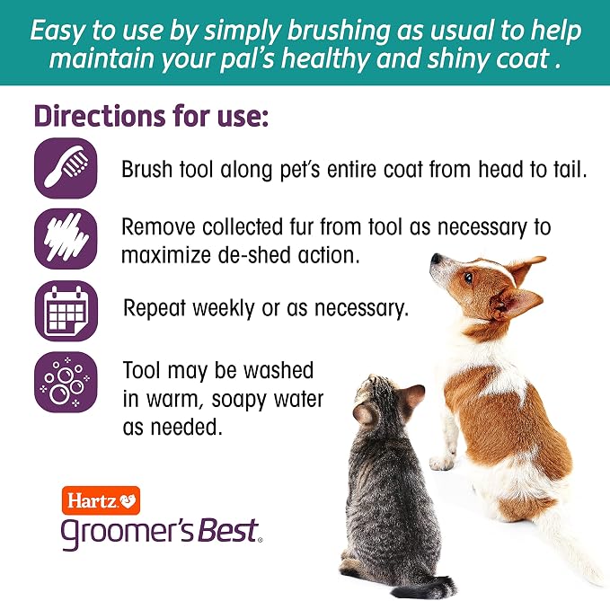 Hartz Groomer's Best Fur Fetcher De-Shedder Cat Brush - Image 7