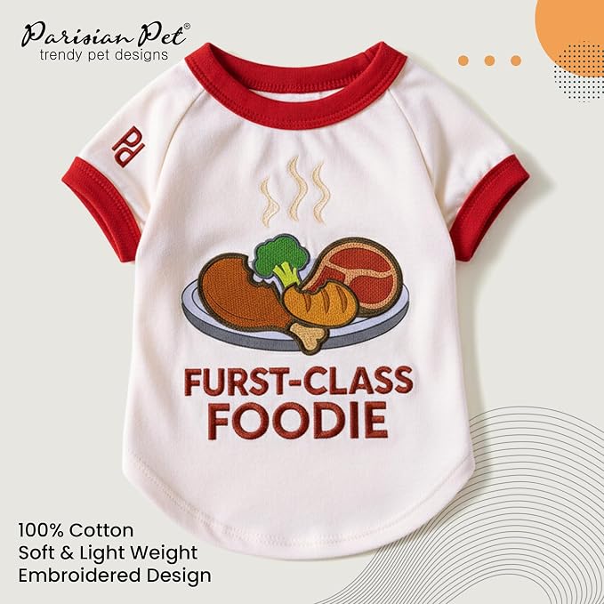 Parisian Pet Dog Furst Class Foodie Shirt - Image 2
