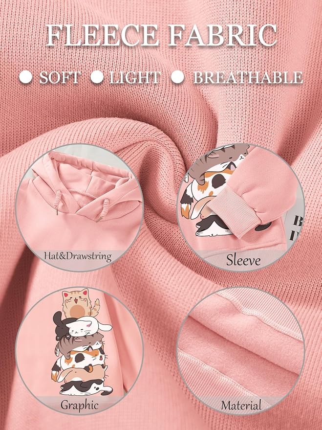 Tuislay Cute Cat Graphic Hoodies - Image 5