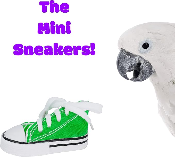 Bonka Bird Toys 24 Mini Sneakers Foot Beak Chew Throw Parrot Parakeet Quaker - Image 6