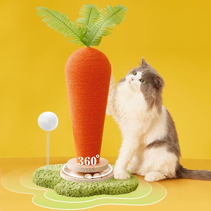 Cute Cat Scratching Post, Carrot Cat Scratcher Post - Image 6