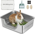 Rabbit Litter Box, Extra Large Bunny Litter Box by TIUUBT