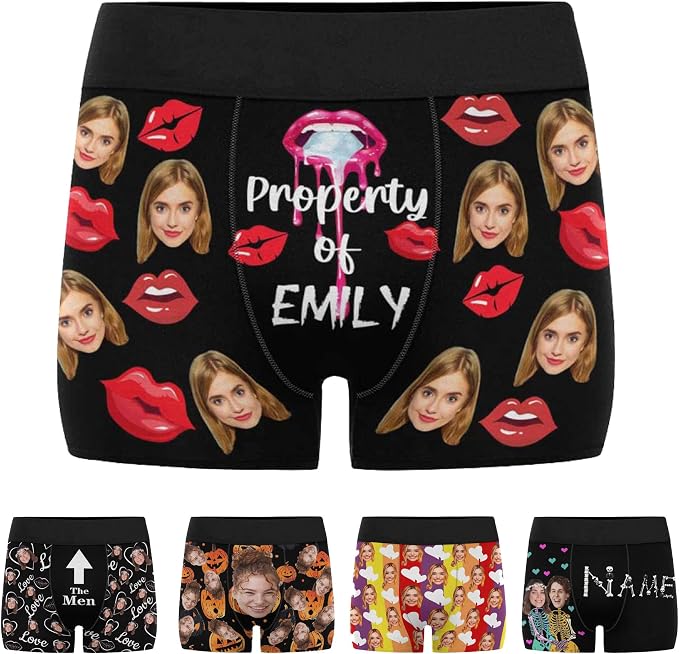 M YESCUSTOM Custom Faces Funny Short Briefs Gift by MYESCUSTOM