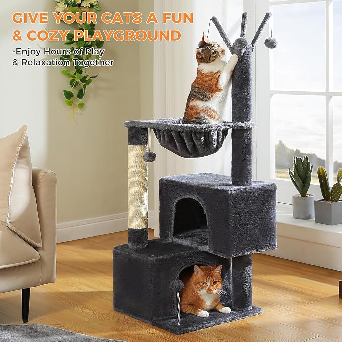 Cat Tree 45" for Indoor Cats, Compact Cat Tower - Image 4