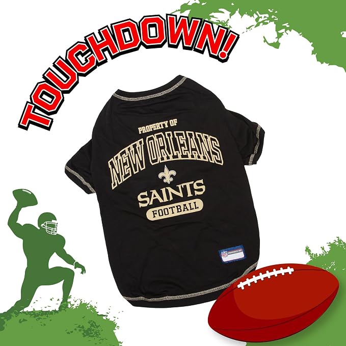 NFL New Orleans Saints Dog T-Shirt - Image 4