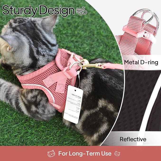 TwoEar Cat Harness Escape Proof, Soft Dog Vest Harness Adjustable, Breathable - Image 7