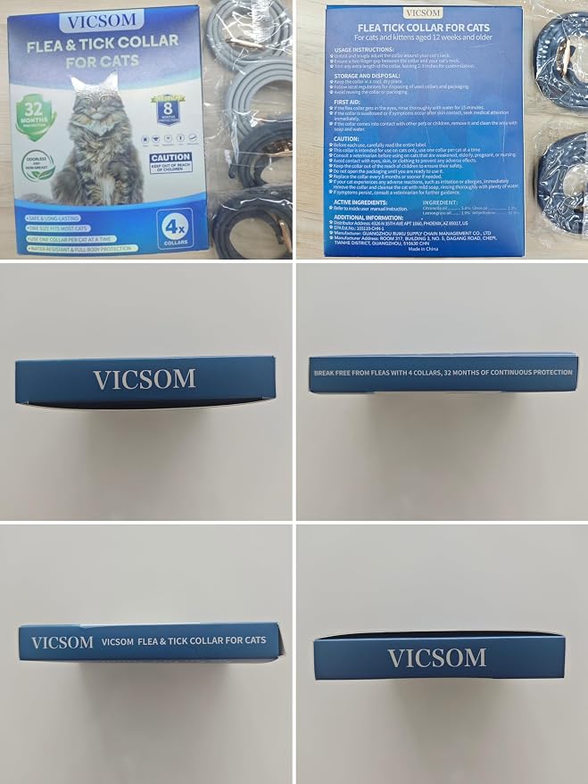 VICSOM 4 Pack Flea and Tick Collar - Image 9