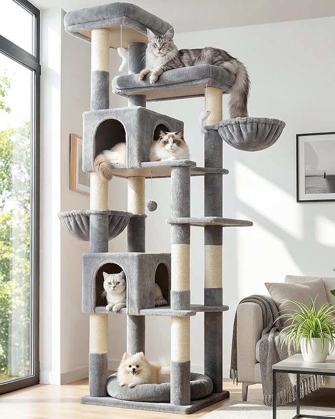 Globlazer Heavy Duty Cat Tree, 81 inch Extra Large Cat Tree by Globlazer