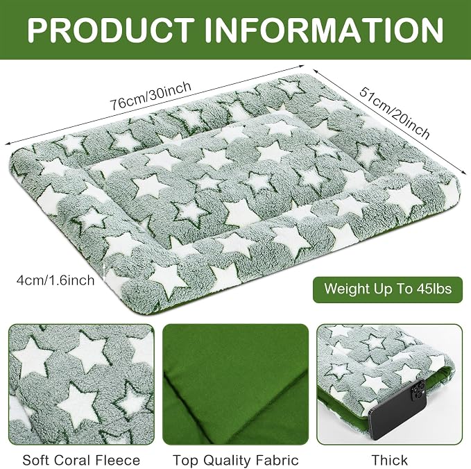 VitalCozy 4 Pcs Dog Crate Pads, Ultra Soft Warm Washable Anti-Slip Kennel Bed - Image 2