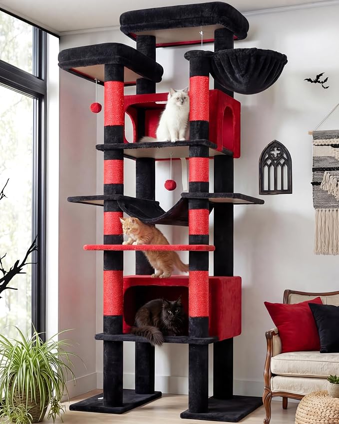 Globlazer XXL Giant Gothic Cat Tree, 83 Inch Heavy Duty Tall Goth Cat Tower by Globlazer
