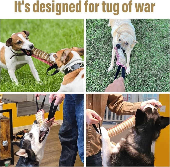 Storystore Dog Tug Toy Dog Training Bite Pillow Jute Bite Toy - Image 5