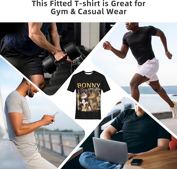 Custom T Shirts with Face Photo Text Pet Shirt - Image 5