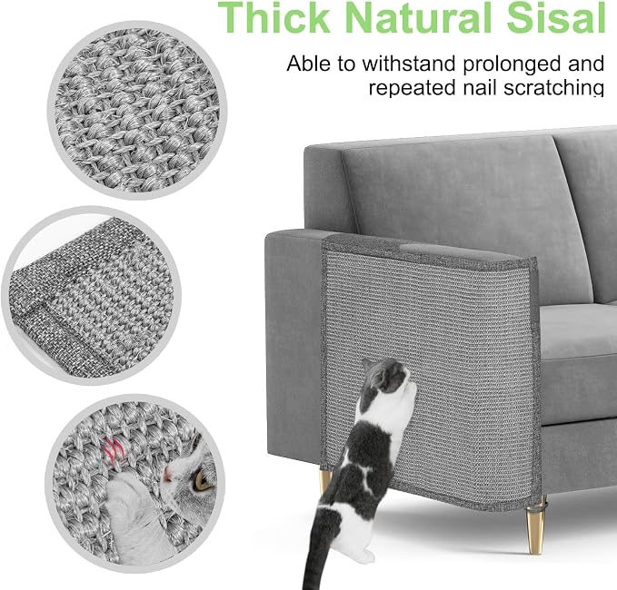 Cat Scratch Couch Protector, 23.6" L*19.6" W Scratching Furniture Protector Pad - Image 3