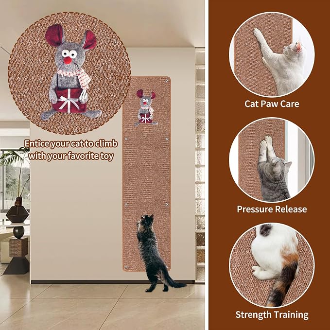 FHTONGE 71x15.8 Thickened Cat Wall Climbing Carpet - Image 6