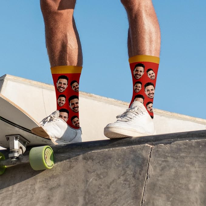 Artsadd Custom Face Socks for Women Men Cat Dog Lovers, Customized Unisex Funny - Image 2