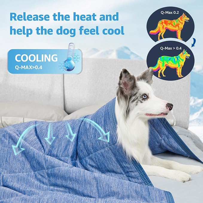 PICK FOR LIFE Cooling Blanket for Dogs, 0.4 Q-MAX Pets Cooling Comforter Throw - Image 2
