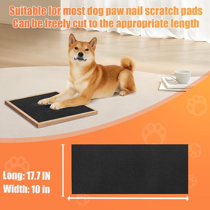 6 PCS Pet Nail Self Adhesive Replacement Emery Paper Fits Most Dog Scratch Pad - Image 2