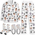 Artsadd Custom Pajamas for Women Men Family, Personalized Face Pjs Pajama Pants by Artsadd