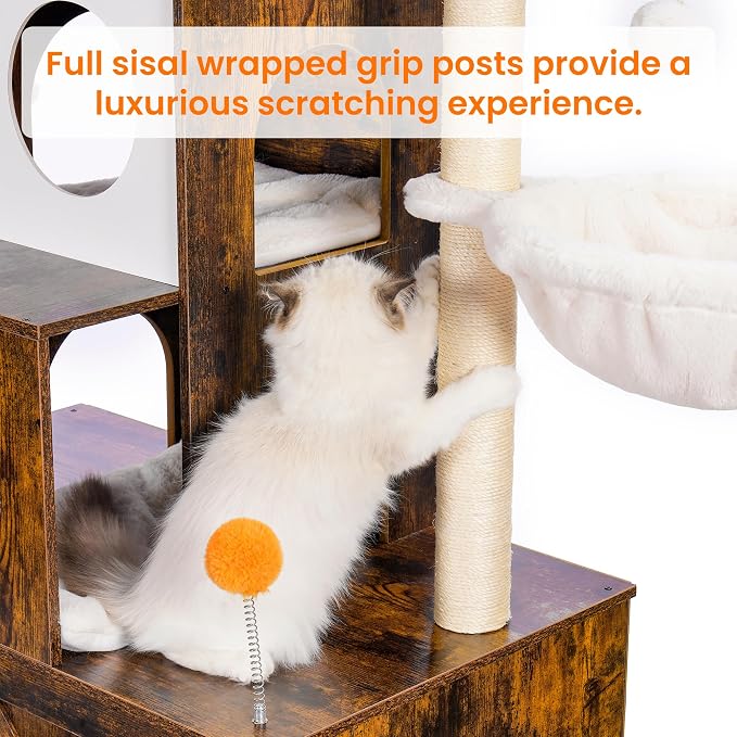 Heybly Cat Tree with Litter Box Enclosure - Image 6