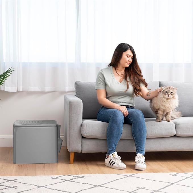 IRIS USA Cat Litter Box Top Entry - Image 9