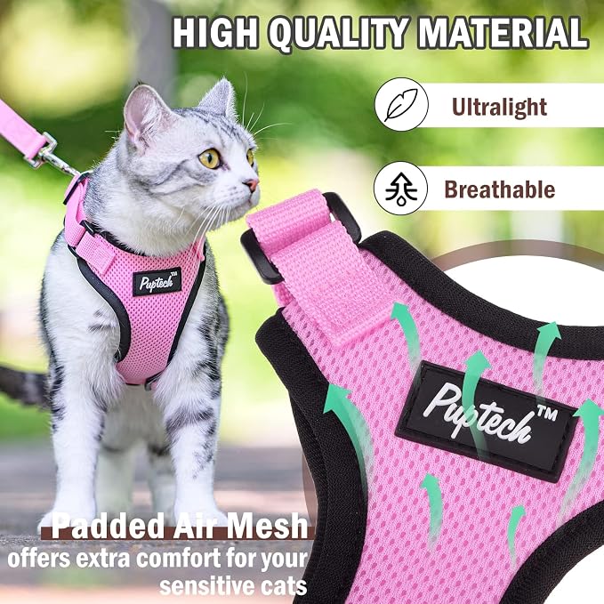 PUPTECK Cat Harness and Leash Set Escape Proof - Image 2