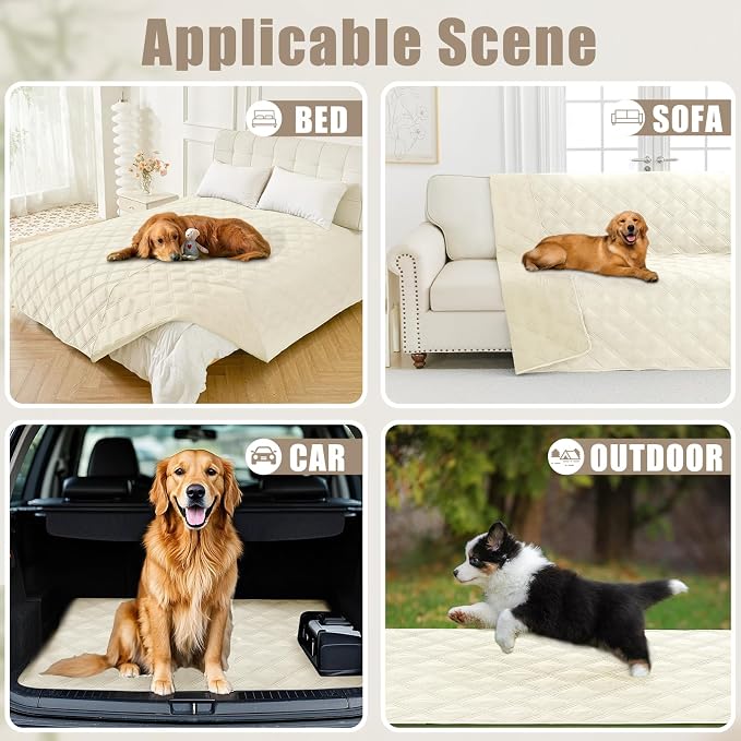 Smiry Waterproof Dog Bed Cover Blanket 40x70, Soft Reversible Pet Blanket - Image 5