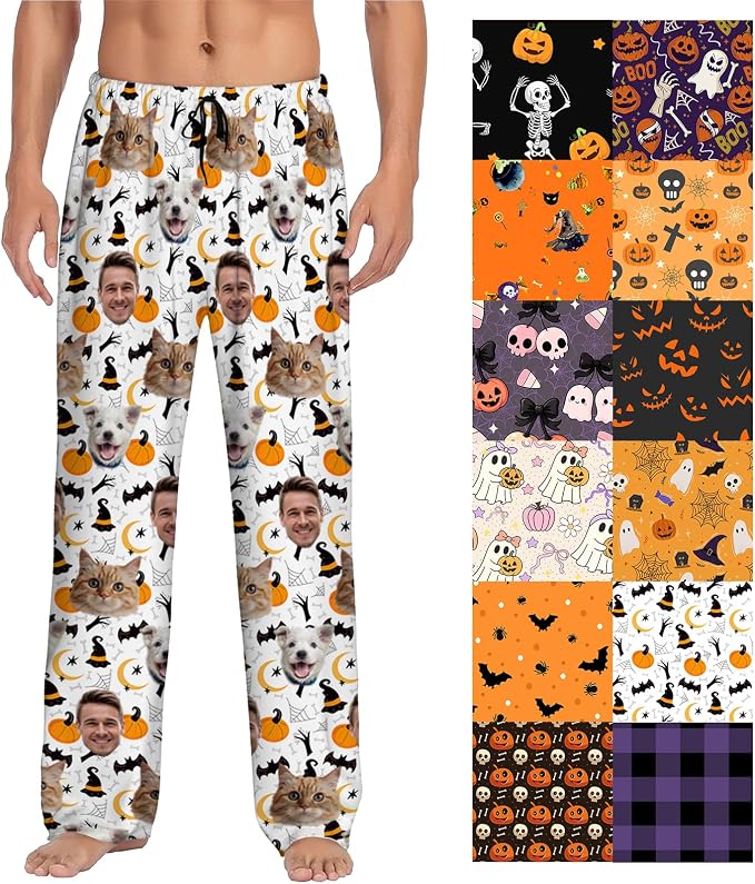 Custom Pajamas Pants With Photo Face Custom PJ Pants Personalized Gifts by KAOEED