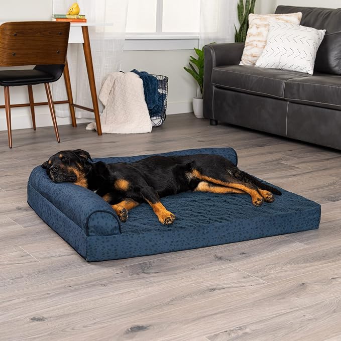 Furhaven Cooling Gel Dog Bed for Large Dogs w/ Removable Bolsters & Washable - Image 3
