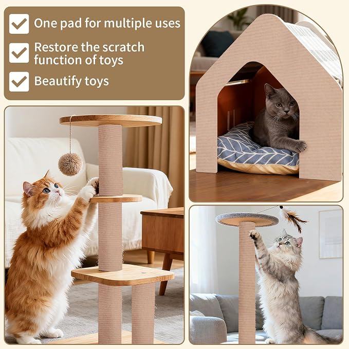 78.7"x15.8" Cat Scratch Mat, Adhesive Cat Scratch Pad - Image 6