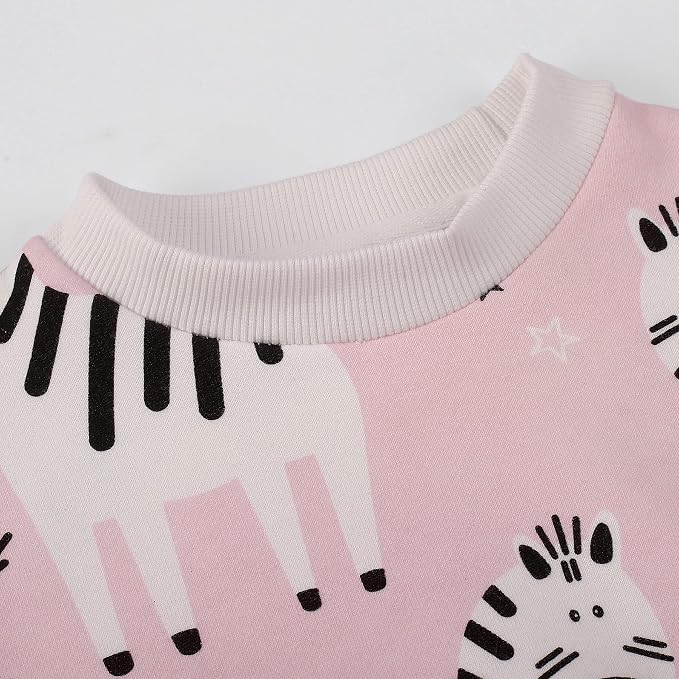 RETSUGO Toddler Baby Girls Sweatshirts Casual Pullover Crewneck Winter Long - Image 3