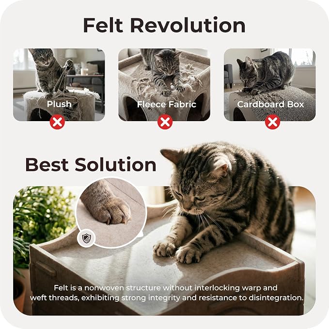 Apasiri Indoor Cat Houses for Indoor Cats, Warm Insulated Covered Cat Cave for - Image 3