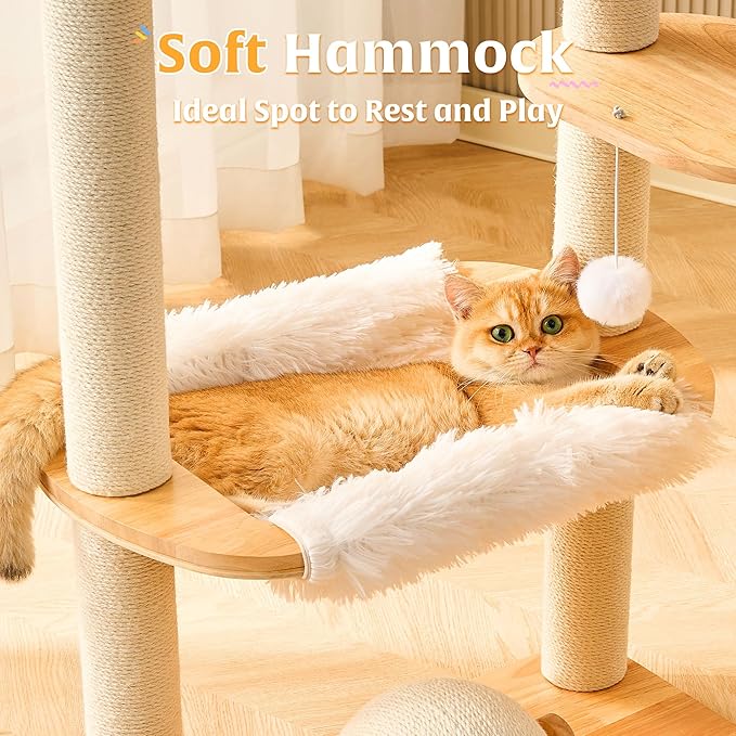 HITTITE Solid Wood Cat Tree Tower - Image 5