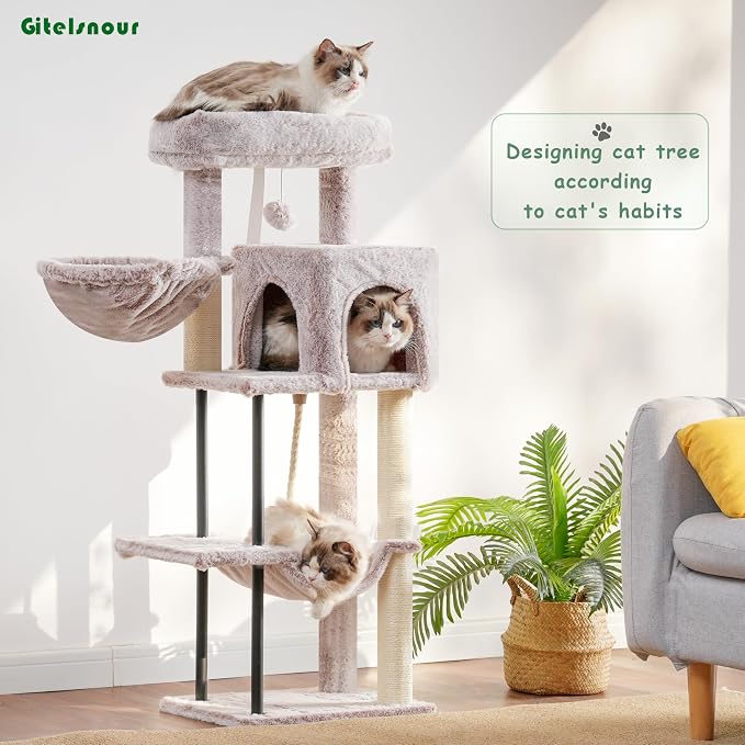 Cat Tree, Cat Tower for Indoor Cats, 43.3 inch Cat Tree Tower - Image 2