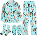 Artsadd Custom Pajamas for Women Men Family, Personalized Face Pjs Pajama Pants by Artsadd